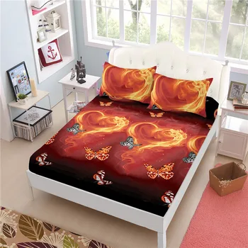 3D Fire Butterfly Print Sheets Set King Queen Bed Sheets Heart Shape Elastic Fitted Sheet Pillowcase Mattress Cover 4pcs D49
3D Fire Butterfly Print Sheets Set King Queen Bed Sheets Heart Shape Elastic Fitted Sheet Pillowcase Mattress Cover 4pcs D49