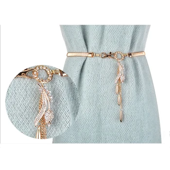 Women's High-grade Gold Four-leaf Elastic Belt Handmade Inlaid Rhinestones Pendant Lucky Leaf Tassel Elegant Temperament Belt
Women's High-grade Gold Four-leaf Elastic Belt Handmade Inlaid Rhinestones Pendant Lucky Leaf Tassel Elegant Temperament Belt