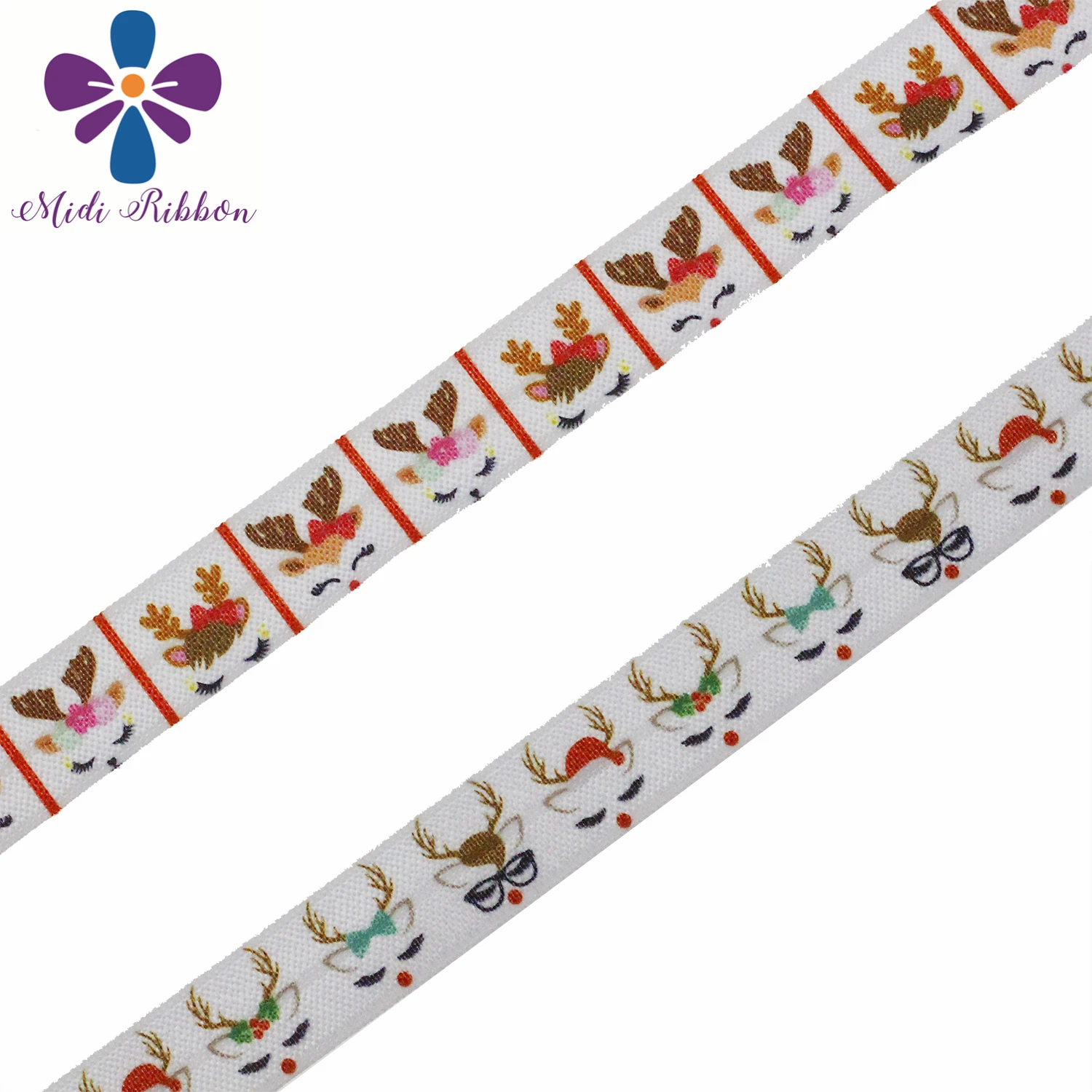 5/8"16mm Cute Elk Series Printed Elastic/Foe Ribbon Hair Band Making 50yards/roll DIY Christmas Party Gift Bowknots
5/8"16mm Cute Elk Series Printed Elastic/Foe Ribbon Hair Band Making 50yards/roll DIY Christmas Party Gift Bowknots