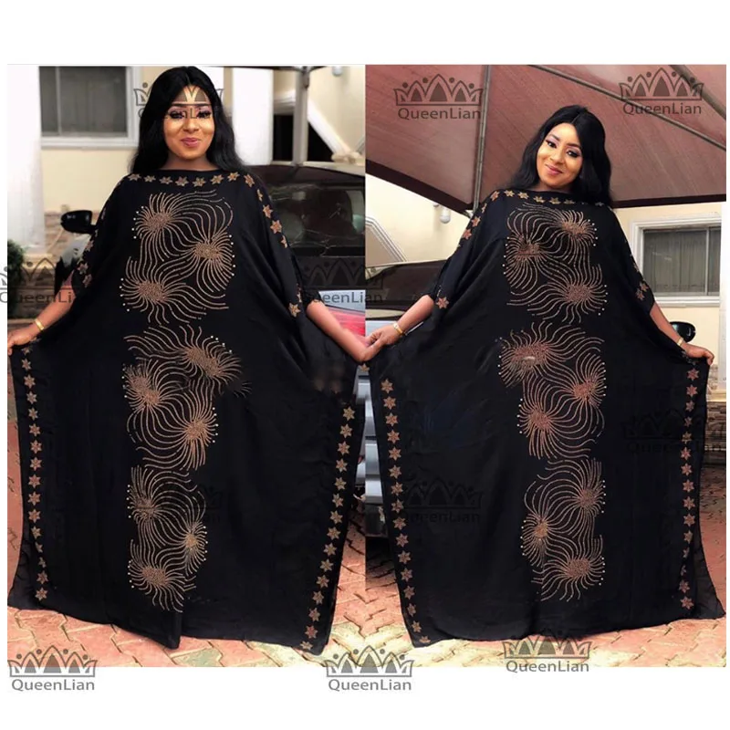 Fress Size Long Dress African Oversize Diamond Chiffon Dress Dashiki For Lady(zuan)
Fress Size Long Dress African Oversize Diamond Chiffon Dress Dashiki For Lady(zuan)