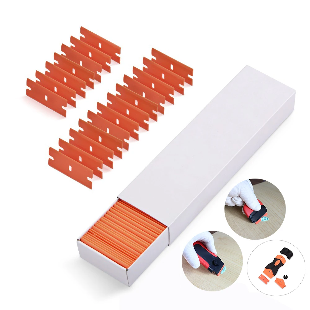 EHDIS 100pcs Double Edged Blade Auto Glass Cleaning Razor Scraper Foil Film Wrapping Squeegee Vinyl Car Wrap Sticker Accessories
EHDIS 100pcs Double Edged Blade Auto Glass Cleaning Razor Scraper Foil Film Wrapping Squeegee Vinyl Car Wrap Sticker Accessories