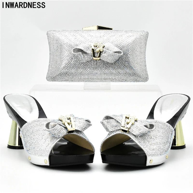 Latest Design Italian Shoes with Matching Bags for Wedding Italy Shoe and Bag Set Decorated with Rhinestone for Party In Women
Latest Design Italian Shoes with Matching Bags for Wedding Italy Shoe and Bag Set Decorated with Rhinestone for Party In Women
