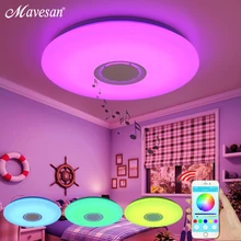 Musique LED plafonniers RGB APP et télécommande plafonnier chambre 25W 36W 52W salon lumière lampara de techo(China)