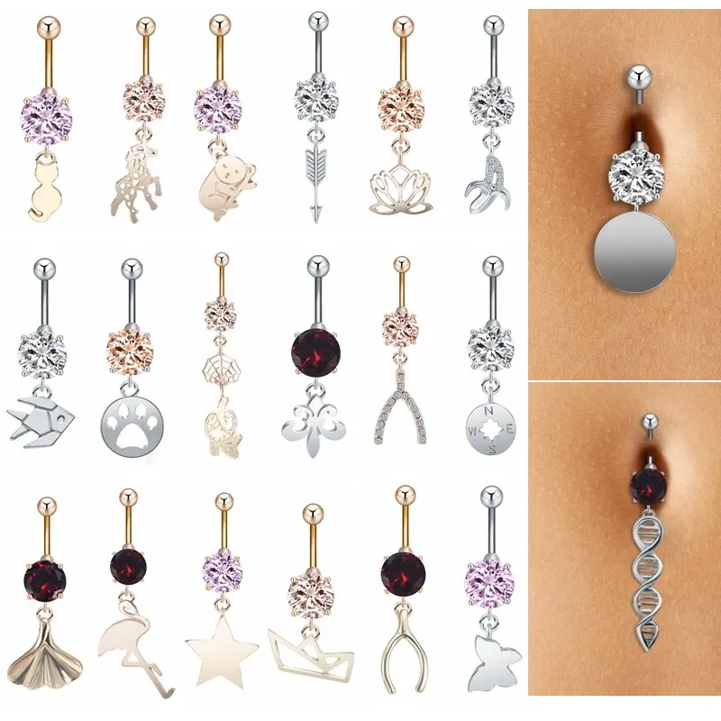 QIMING Sexy Belly Button Rings For Women Animal Arrow Pendant Body Piercing Navel Gold Statement Jewelry Zircon Belly Ring
QIMING Sexy Belly Button Rings For Women Animal Arrow Pendant Body Piercing Navel Gold Statement Jewelry Zircon Belly Ring