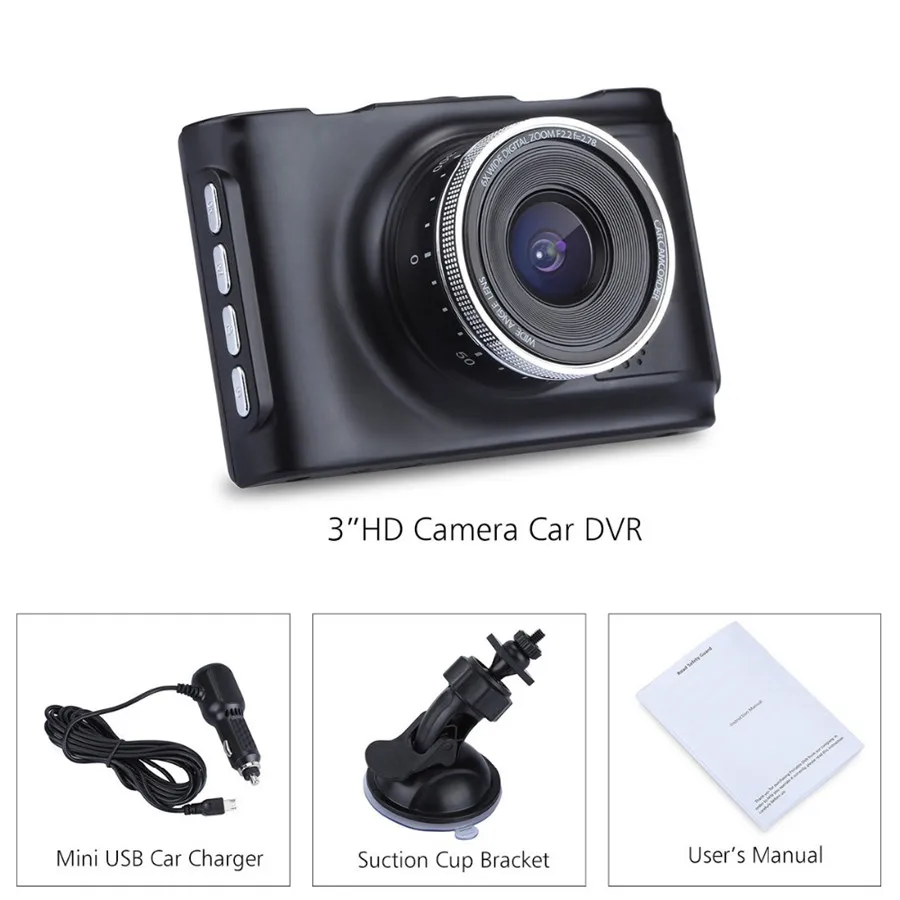3" Car DVR 1080P Night Vision Car Camera Video Recorder Vehicle Dash Cam SOS Emergen
3" Car DVR 1080P Night Vision Car Camera Video Recorder Vehicle Dash Cam SOS Emergen