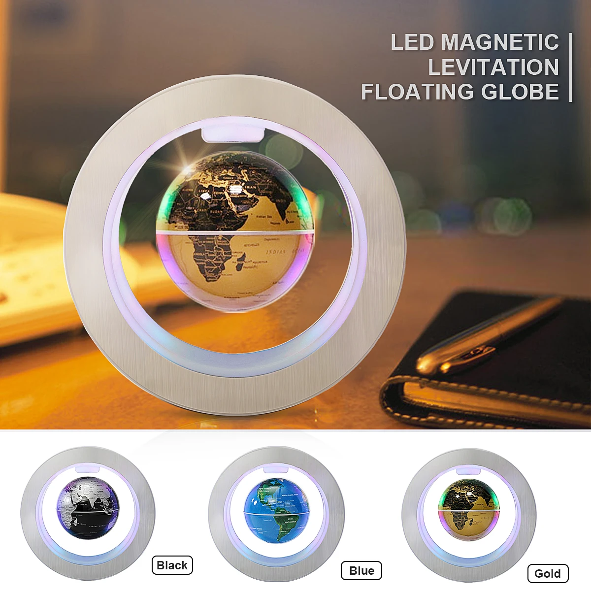 Magnetic Auto Rotating Globe Anti-Gravity Floating Levitating Earth Globe World Map LED Desktop Office Home Decoration Ornament
Magnetic Auto Rotating Globe Anti-Gravity Floating Levitating Earth Globe World Map LED Desktop Office Home Decoration Ornament