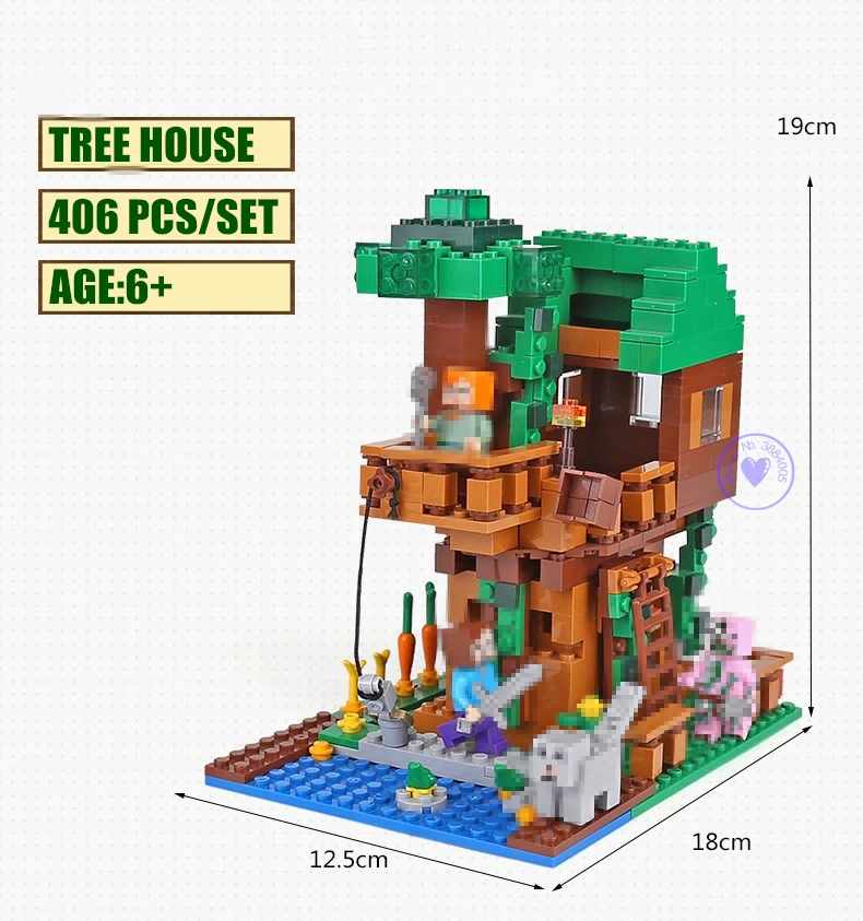 New My world Jungle Tree House fit legoings minecrafted figures city model Building Blocks bricks diy Toys Children gift kid
New My world Jungle Tree House fit legoings minecrafted figures city model Building Blocks bricks diy Toys Children gift kid