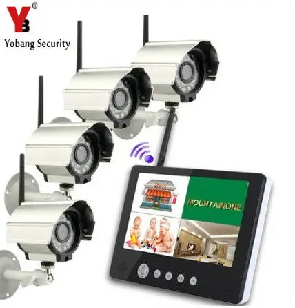 YobangSecurity Wireless 4CH CCTV DVR Security Camera Surveillance System 4 digital Cameras with 9" TFT LCD DVR Baby monitor
YobangSecurity Wireless 4CH CCTV DVR Security Camera Surveillance System 4 digital Cameras with 9" TFT LCD DVR Baby monitor