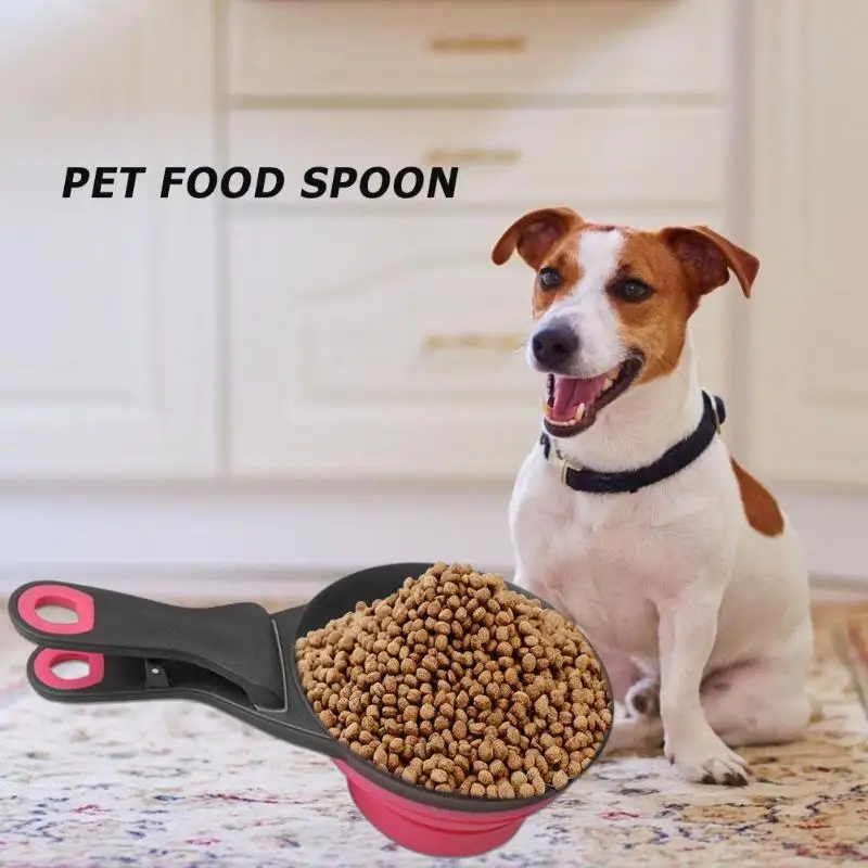 Folded Dog Cat Feeders Bowl Food Scoop Spoon Sealing Clipper Food Storage Collapsible Doggie Snack Cup Pet Cat Dog Supplies Folded Dog Cat Feeders Bowl Food Scoop Spoon Sealing Clipper Food Storage Collapsible Doggie Snack Cup Pet Cat Dog Supplies