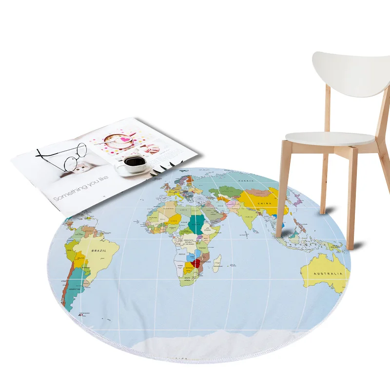 Round Anti-Slip Rugs for Living Room Doormat World Map Printed Carpet Door Floor Mats for Bedroom Bathroom Chair Mats Home Decor
Round Anti-Slip Rugs for Living Room Doormat World Map Printed Carpet Door Floor Mats for Bedroom Bathroom Chair Mats Home Decor