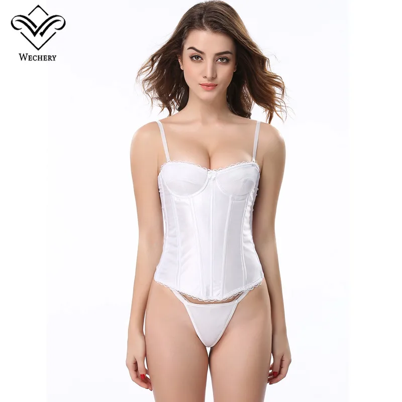 Wechery Steampunk Corset Sexy Gothic Clothing white Corsets and Bustiers Lace up korset Corsage Corselet Waist Trainer Bustier
Wechery Steampunk Corset Sexy Gothic Clothing white Corsets and Bustiers Lace up korset Corsage Corselet Waist Trainer Bustier
