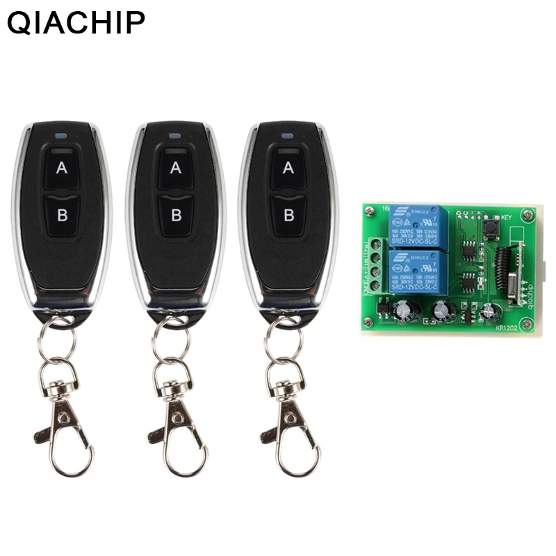 QIACHIP Wireless Remote Control Switch 433Mhz DC 12V RF Relay Receiver Module For DC Motor Forward and Reverse Controller Switch
QIACHIP Wireless Remote Control Switch 433Mhz DC 12V RF Relay Receiver Module For DC Motor Forward and Reverse Controller Switch