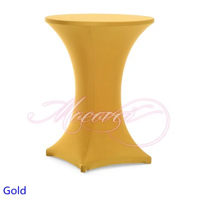 Gold colour colour table cover cocktail table cloth lycra high bar table linen wedding party hotel table decoration on sale
Gold colour colour table cover cocktail table cloth lycra high bar table linen wedding party hotel table decoration on sale