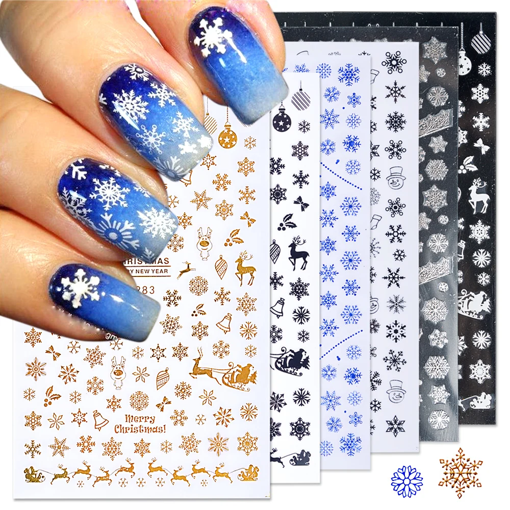 2pcs Christmas Nail Stickers Decals Snow Flakes Xmas Wraps Snowman Winter Nail Art Decorations Manicure Tools Sliders F281-284
2pcs Christmas Nail Stickers Decals Snow Flakes Xmas Wraps Snowman Winter Nail Art Decorations Manicure Tools Sliders F281-284