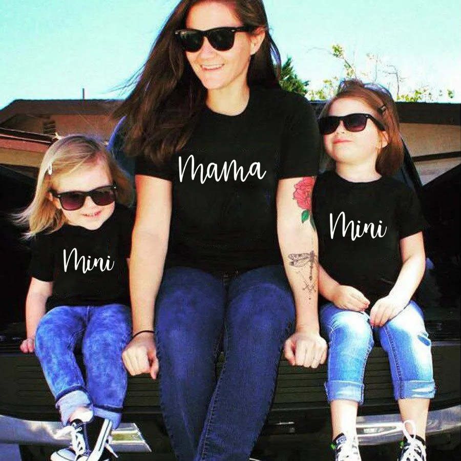 Mommy and Kids Family Matching Clothes Mama and Mini Round Neck Cartoon Letter Print Top Matching T-shirt Mom Daughter Clothes
Mommy and Kids Family Matching Clothes Mama and Mini Round Neck Cartoon Letter Print Top Matching T-shirt Mom Daughter Clothes