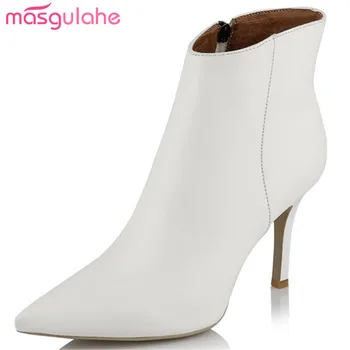 Masgulahe 2018 cow leather boots fashion solid ankle boots pointed toe autumn winter boots womens high thin heels ladies shoes
Masgulahe 2018 cow leather boots fashion solid ankle boots pointed toe autumn winter boots womens high thin heels ladies shoes