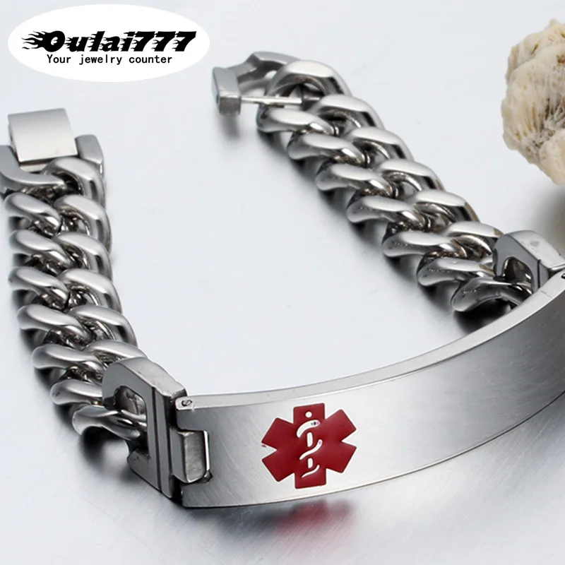 oulai777 wholesale stainless steel fashion bracelet men on hand link chain male mens jewelry Silver red friend accessories
oulai777 wholesale stainless steel fashion bracelet men on hand link chain male mens jewelry Silver red friend accessories