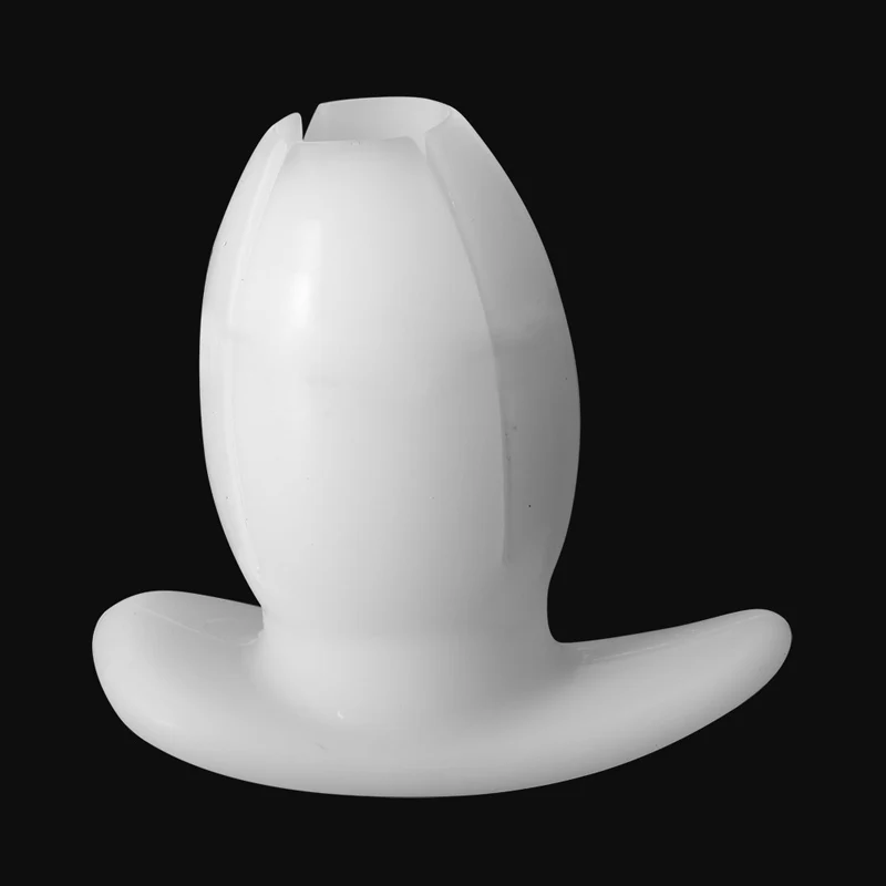 Super Power Fetish Flower Anal Plug Silicone Opening Butt Plug Anal Expander Anus Dilator Sex Toys For Men Woman Gay（Color:White/Black)
