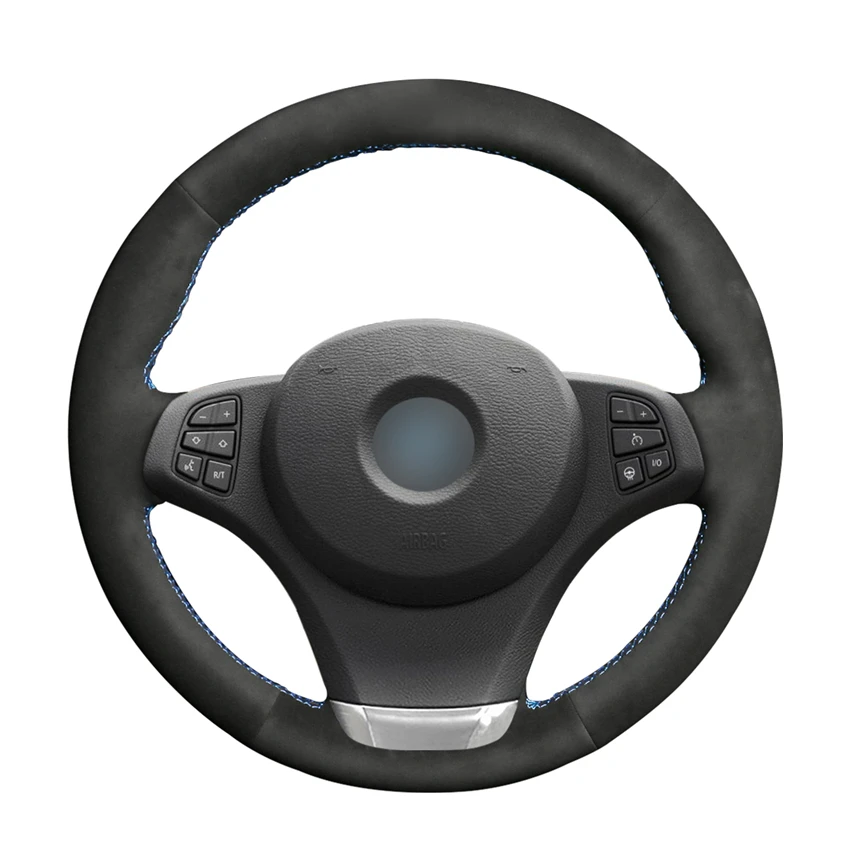 Hand-stitched DIY Black Suede Leather Car Steering Wheel Cover for BMW E83 X3 2003-2010 E53 X5 2004-2006 Accessories
Hand-stitched DIY Black Suede Leather Car Steering Wheel Cover for BMW E83 X3 2003-2010 E53 X5 2004-2006 Accessories