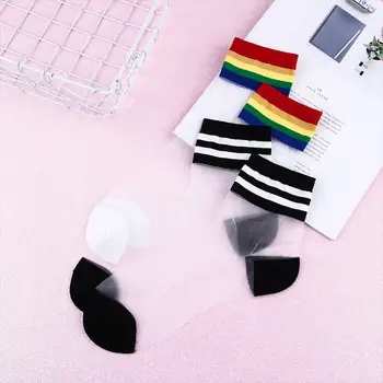 Transparent Rainbow Short Socks Women Summer Thin Harajuku Ankle Socks Hipster Art Low Cute Socks 1 Pair Fashion
Transparent Rainbow Short Socks Women Summer Thin Harajuku Ankle Socks Hipster Art Low Cute Socks 1 Pair Fashion