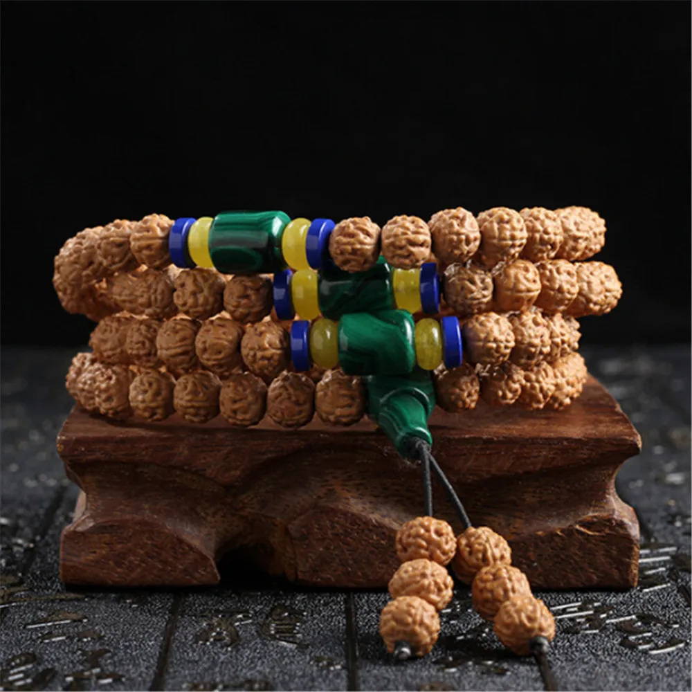Hot Sale High Degree Natural 5 Petals Rudraksha Beads Bracelet Malachite Triplet Original Color Toad Back 108 Beads Mala for Men
Hot Sale High Degree Natural 5 Petals Rudraksha Beads Bracelet Malachite Triplet Original Color Toad Back 108 Beads Mala for Men