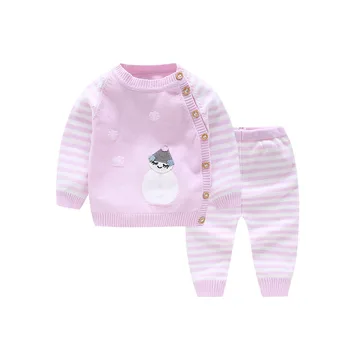Toddler Cartoon Knitted Clothing Sets Spring Autumn Infant Striped Cardigan Set Newborn Warm Shirts+Pants 2Pcs Suit AA12180
Toddler Cartoon Knitted Clothing Sets Spring Autumn Infant Striped Cardigan Set Newborn Warm Shirts+Pants 2Pcs Suit AA12180