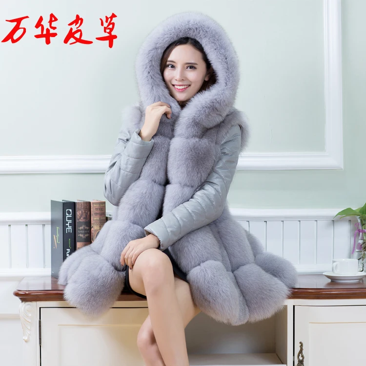 real natural Fox fur vest hooded full pelt womens 2018 winter new waistcoat long outerwear coats long-sleeved jacket
real natural Fox fur vest hooded full pelt womens 2018 winter new waistcoat long outerwear coats long-sleeved jacket