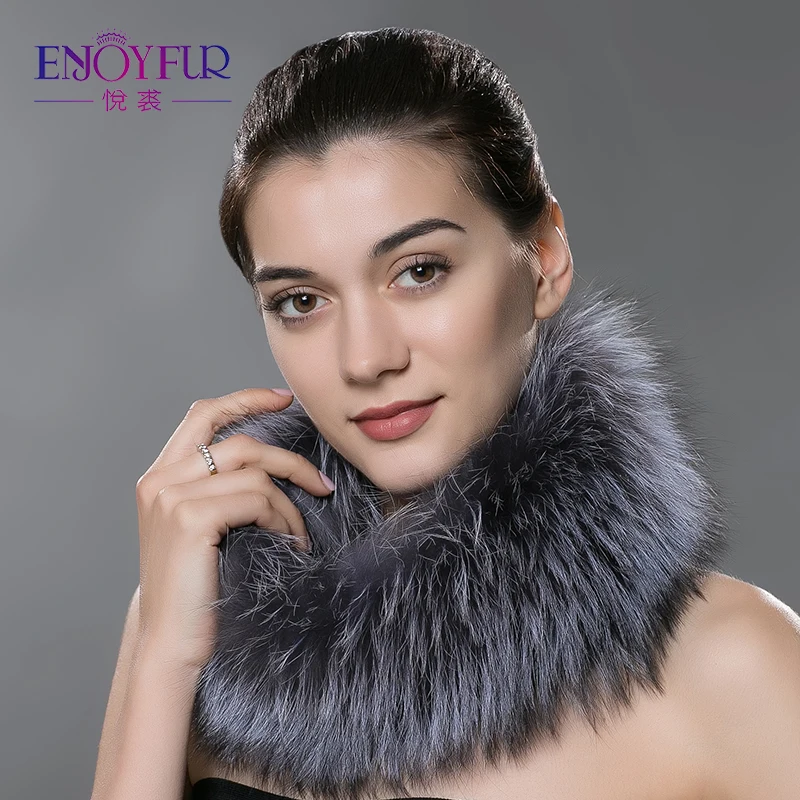 ENJOYFUR Women scarves for winter natural silver fox fur scarf warm collar brand new fashion fur shawl for female
ENJOYFUR Women scarves for winter natural silver fox fur scarf warm collar brand new fashion fur shawl for female