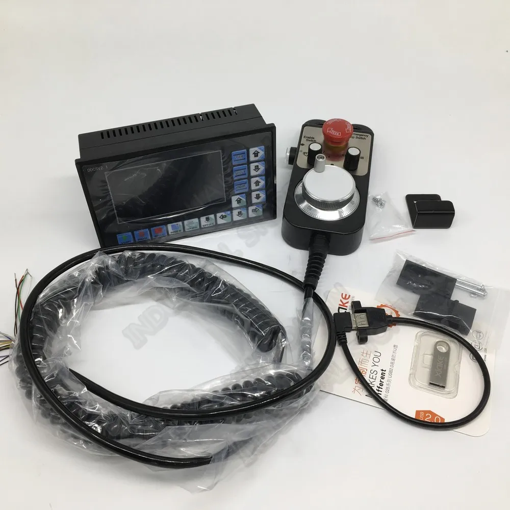 3Axis CNC Motion Controller G Code Mach3 USB Interface Offline System + MPG Hand Wheel for Stepper Servo Motor Milling Router
3Axis CNC Motion Controller G Code Mach3 USB Interface Offline System + MPG Hand Wheel for Stepper Servo Motor Milling Router