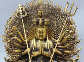 S06611 14" Chinese Bronze 1000-Arm Avalokiteshvara Kwan-yin Shakyamuni Buddha Statue
S06611 14" Chinese Bronze 1000-Arm Avalokiteshvara Kwan-yin Shakyamuni Buddha Statue