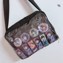 Bolso bolso Ita las mujeres hombro bolsas japonés transparente de lona suave niñas precioso fresco claro bolsa de Ita H810(China)