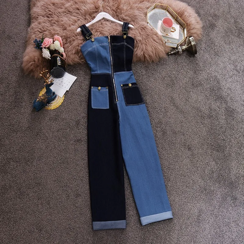 Wind of new fund of 2019 summer chic wipes bosom closed waist straps one word led color joker denim jumpsuits
Wind of new fund of 2019 summer chic wipes bosom closed waist straps one word led color joker denim jumpsuits