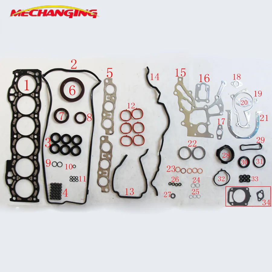 1GFE For TOYOTA ALTEZZA 24V Engine Rebuild Kits Engine Parts Full Set Auto Parts Engine Gasket 04111-70110 04111-70151 50209200
1GFE For TOYOTA ALTEZZA 24V Engine Rebuild Kits Engine Parts Full Set Auto Parts Engine Gasket 04111-70110 04111-70151 50209200