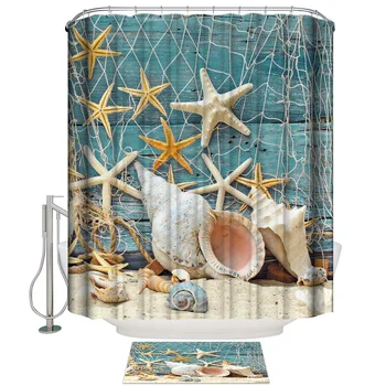 Sea Star Conch Beach Shower Curtain Doormat Sets Shower Curtain Sets Bathroom Decor Set Inside Indoor Fabric Modern Funny Women
Sea Star Conch Beach Shower Curtain Doormat Sets Shower Curtain Sets Bathroom Decor Set Inside Indoor Fabric Modern Funny Women