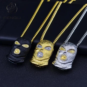 FENGLI Punk Mask Gold Color Necklace for Women Men Delicate Jewelry Black Biker Counter Terrorism Face Chain Choker Gift
FENGLI Punk Mask Gold Color Necklace for Women Men Delicate Jewelry Black Biker Counter Terrorism Face Chain Choker Gift