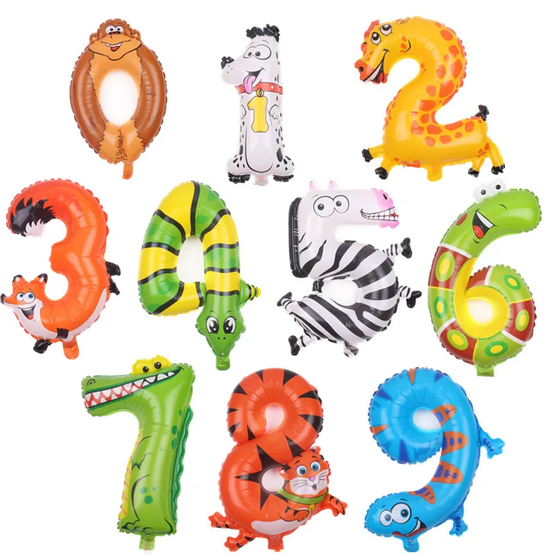 Creative Number With Cartoon Animal Aluminum Balloons Balloon Animals For Children 0 1 2 3 4 5 6 7 8 9 Birthday Balloons Toys
Creative Number With Cartoon Animal Aluminum Balloons Balloon Animals For Children 0 1 2 3 4 5 6 7 8 9 Birthday Balloons Toys