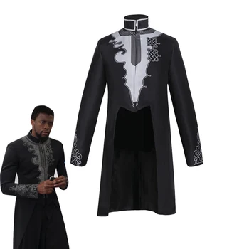 Movie Black Panther Cosplay Costume Long Black National Jacket Fancy Hot Tailcoat Halloween Carnival Uniform Trench Custom Made
Movie Black Panther Cosplay Costume Long Black National Jacket Fancy Hot Tailcoat Halloween Carnival Uniform Trench Custom Made