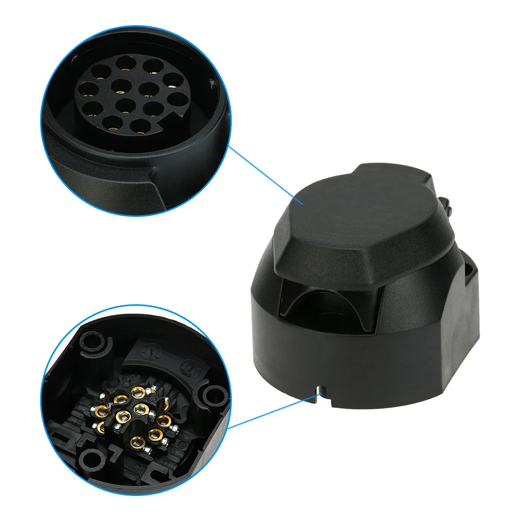 12V 13-Pole Tow Bar Towing Socket Frosted Material 13-Pin Trailer Socket N Type-Vehicle End with Indication Cover #2
12V 13-Pole Tow Bar Towing Socket Frosted Material 13-Pin Trailer Socket N Type-Vehicle End with Indication Cover #2