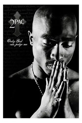 Тупак 2PAC "только Бог" Плакат Украшение дома холст печать 50х75 см Бесплатная