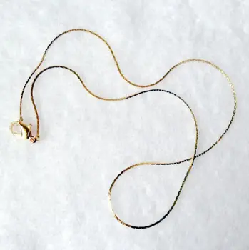 Fashion necklace chain 41CM*0.8MM gold chain with lobster & clasp finished chain 24 pieces / pack free shipping
Fashion necklace chain 41CM*0.8MM gold chain with lobster & clasp finished chain 24 pieces / pack free shipping