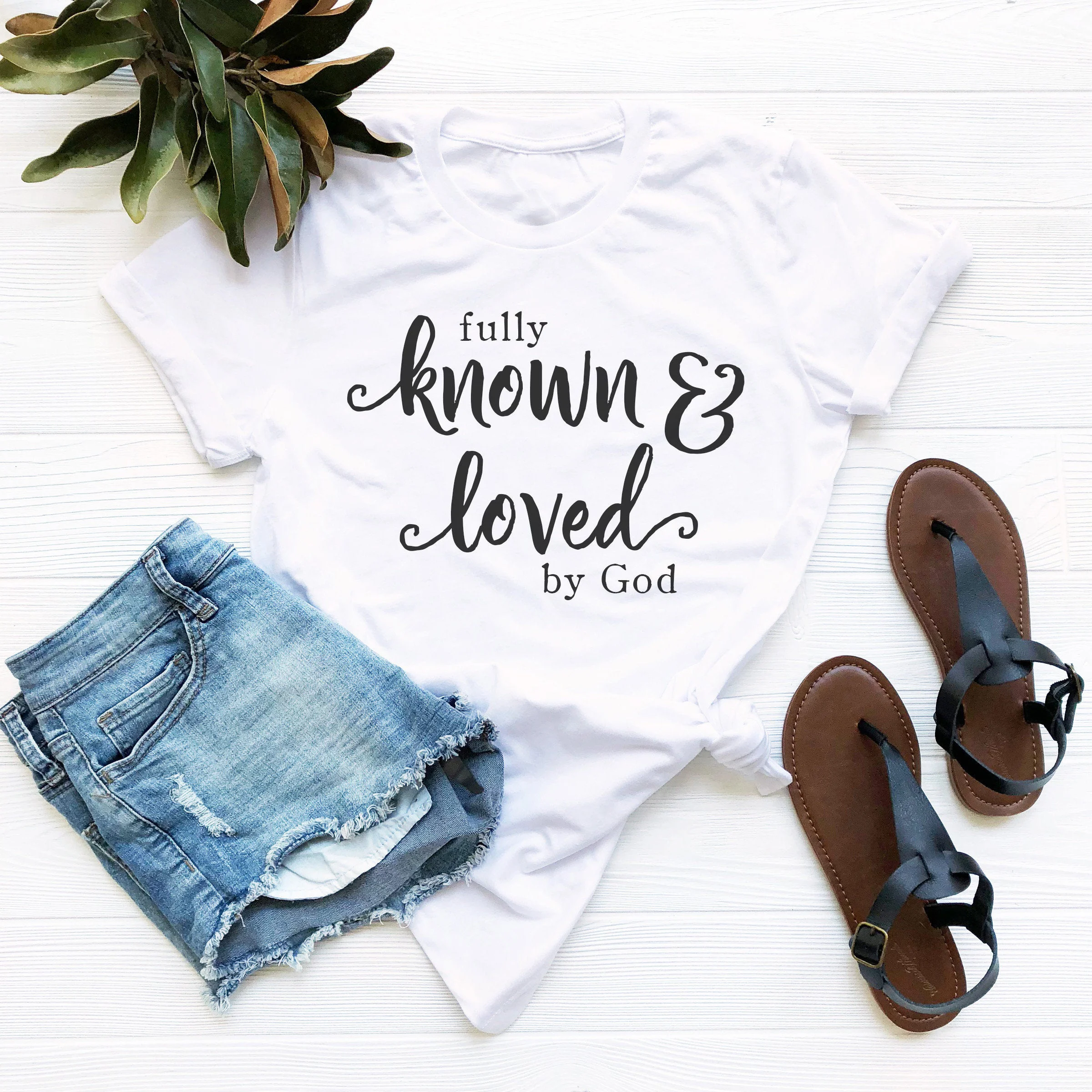 Fully known & loved Graphic Woman t Shirt Sunday Church Bible Verse Hipster Christian baptism personality tees slogan funny tops
Fully known & loved Graphic Woman t Shirt Sunday Church Bible Verse Hipster Christian baptism personality tees slogan funny tops
