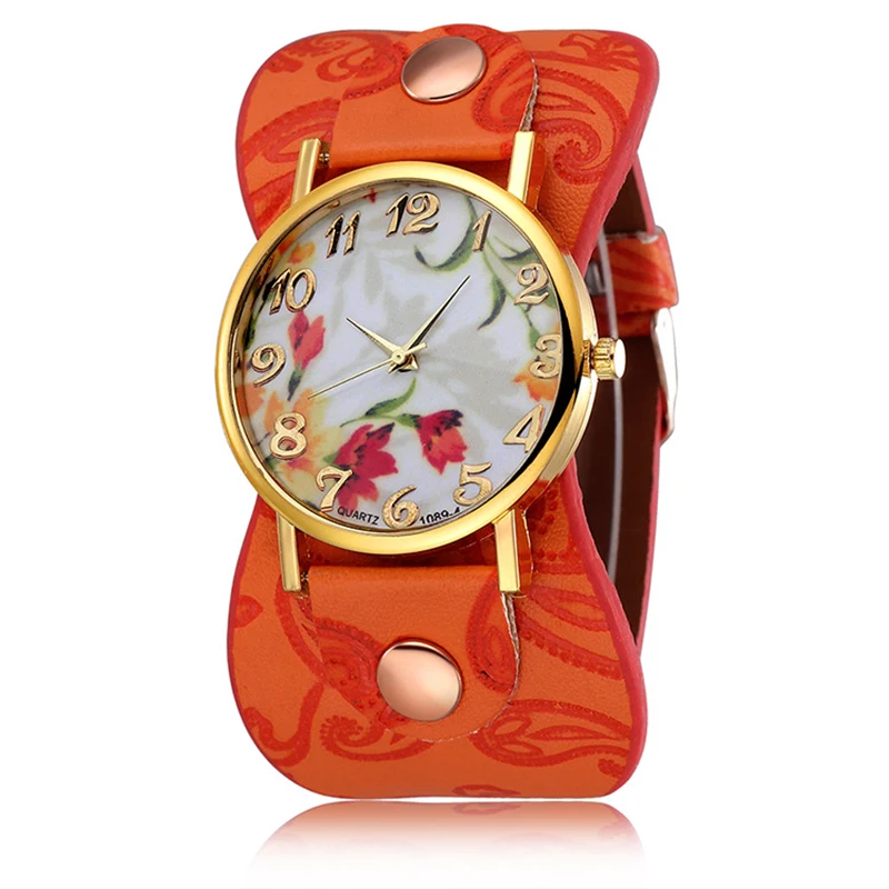 Flower Dial Woman Watches Etra Wide Leather Strap Ladies Quartz Watch Relogio Feminino Creative Watches for Women Montre Femme
Flower Dial Woman Watches Etra Wide Leather Strap Ladies Quartz Watch Relogio Feminino Creative Watches for Women Montre Femme