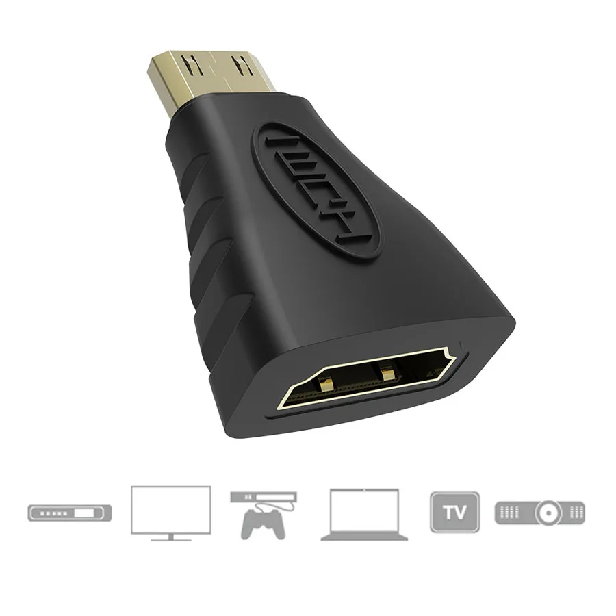 Лидер продаж Mini HDMI Мужской Тип C Женский разъем адаптера для 1080 p 3D ТВ HD ТВ|mini hdmi|hdmi