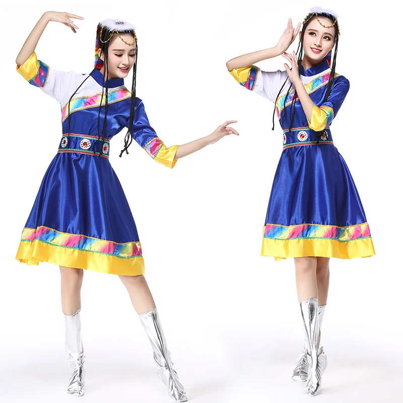 Tibetan Dance Performance Costume Female 2020 New Minority Stage Costume Mongolian Chinese Style Performance Clothing
Tibetan Dance Performance Costume Female 2020 New Minority Stage Costume Mongolian Chinese Style Performance Clothing