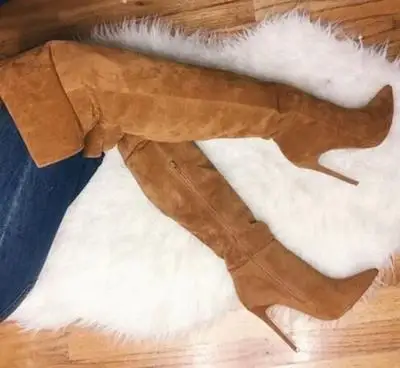 Winter women thigh high boots gold zipper embellished over the knee fashion booties pointed toe high heel boots tide Dress shoes
Winter women thigh high boots gold zipper embellished over the knee fashion booties pointed toe high heel boots tide Dress shoes