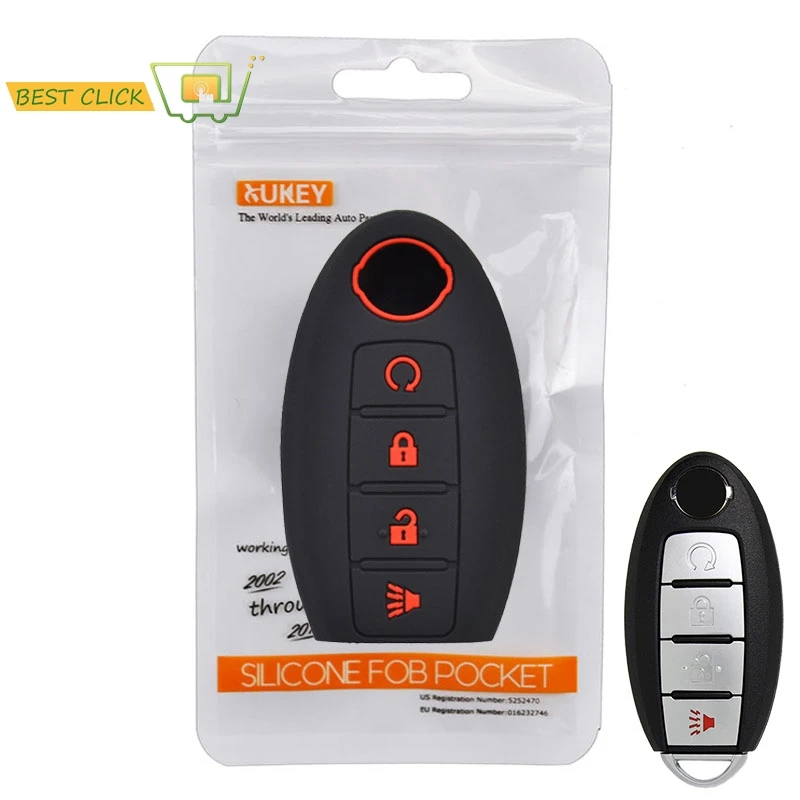 Silicone Car Key Case For Nissan Altima Maxima Murano Rogue Sentra Versa Titan Cover Keyless Remote Fob Shell 4 Button Protector
Silicone Car Key Case For Nissan Altima Maxima Murano Rogue Sentra Versa Titan Cover Keyless Remote Fob Shell 4 Button Protector