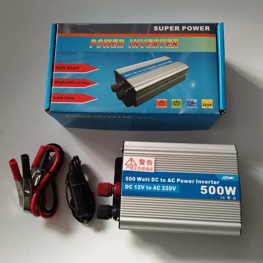 DC 12V 24V To AC 220V 110V Modified Sine Wave Power Mini Smart Car Inverter 300W 500W with 5V USB Output
DC 12V 24V To AC 220V 110V Modified Sine Wave Power Mini Smart Car Inverter 300W 500W with 5V USB Output