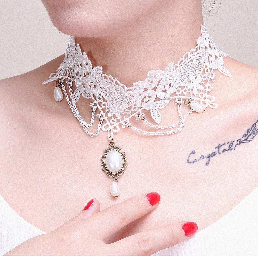White Lace Choker Necklace Women Chocker tattoo choker Vintage Collier Femme Statement Necklaces Pendants Collares Mujer
White Lace Choker Necklace Women Chocker tattoo choker Vintage Collier Femme Statement Necklaces Pendants Collares Mujer