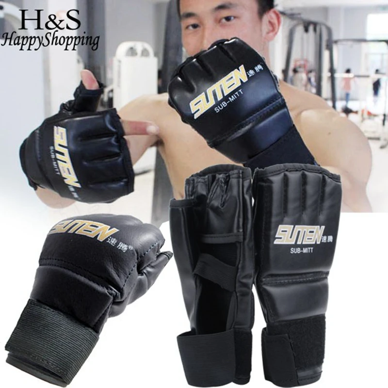 New Leather Half Finger Fight MMA Boxing Gloves Mitts Sanda Karate Sandbag Taekwondo Protector Mma Muay Thai Kick Boxing Gloves
New Leather Half Finger Fight MMA Boxing Gloves Mitts Sanda Karate Sandbag Taekwondo Protector Mma Muay Thai Kick Boxing Gloves
