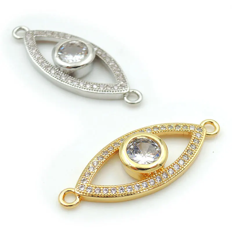 30*12*4mm Micro Pave Clear CZ Eye Connector Fit For Women As DIY Bracelets Accessory
30*12*4mm Micro Pave Clear CZ Eye Connector Fit For Women As DIY Bracelets Accessory